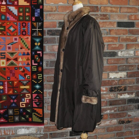 Majestic CANADA Pastel Honey Blonde Sheared MINK FUR LONG Coat Jacket - Picture 15 of 16